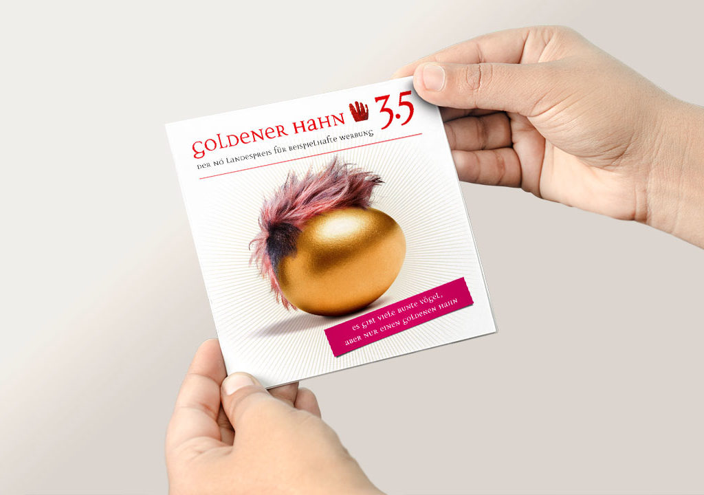 Einladungs Folder Goldener Hahn 2012